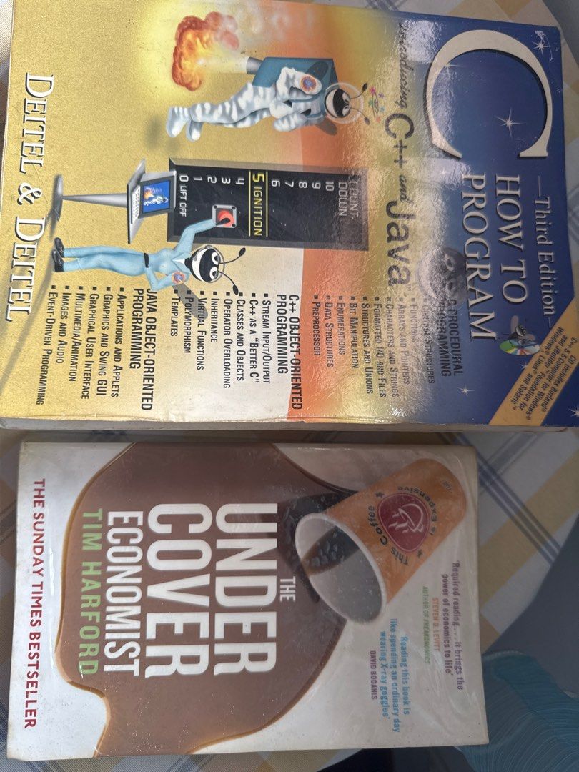 Deitel & Deitel C++ and Java Programming Books (Category: Textbooks) located in Singapore. Submitted by princessjy (Listing ID 1418803960, Image 1). Description: The books are old hence yellow.