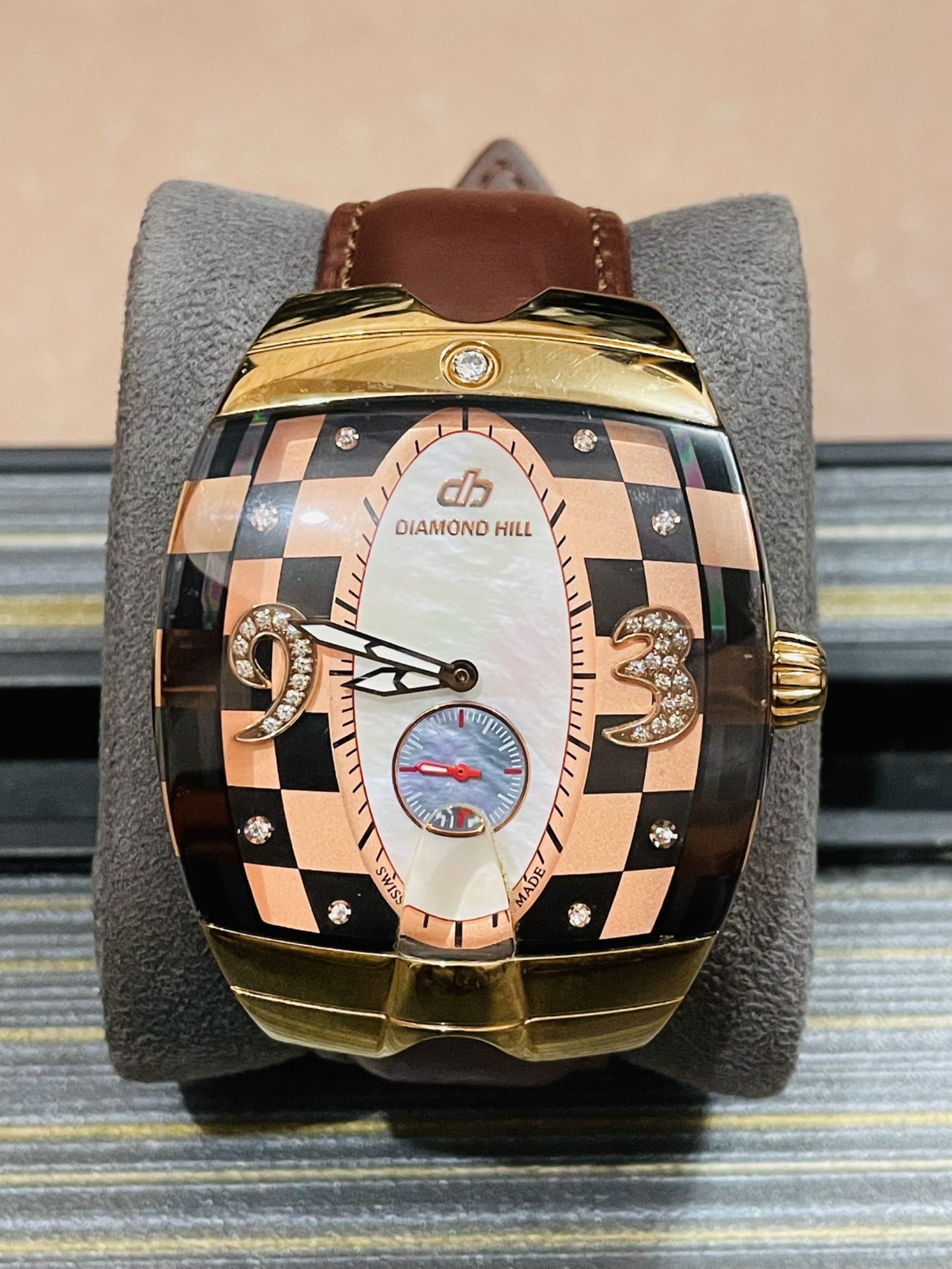 Diamond Hill Swiss Made Watch (Category: Luxury Watches) located in Paranaque City. Submitted by robertsoon.08 (Listing ID 1418922471, Image 2). Description: Diamond Hill Watch Big Size Swiss Quartz Movement 42x53mm case size Original buckle with new leather strap aftermarket Good running condition Authentic/Original Preloved used watch Watch Only!! with provided box ordinary.