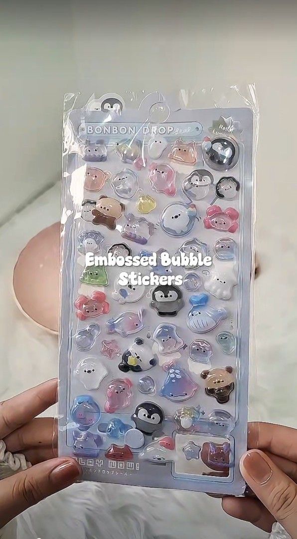 Embossed Bubble Stickers (Category: Craft Supplies & Tools) located in Manila. Submitted by riri_laine (Listing ID 1418793014, Image 1). Description: Hey there, sticker lovers! 👋 Check out these super cute Embossed Bubble Stickers! They're so adorable with their 3D effect. Perfect for adding a little extra flair to your journals, planners, or anything you want to decorate. PLEASE NOTE THAT THIS IS ONLY TIKTOK CHECKOUT. DM ME😊.