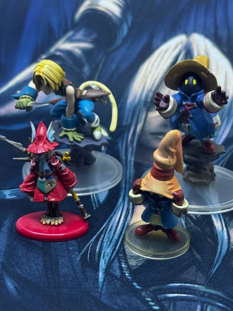 Final Fantasy IX Mini Figures Set (Category: Figurines & Statues) located in Manila. Submitted by newgametechph (Listing ID 1418827770, Image 1). Description: - Final Fantasy IX mini figures - Includes the ff: - Trading Arts Zidane - Trading Arts Vivi - Trading Arts Mini Vivi - Coke Figure Freya - Ideal for Final Fantasy 9 fans and collectors Payment 1st via Gcash or BPI then Lalamove/LBC Meet ups at Robinsons Manila during Weekends Imus area dur