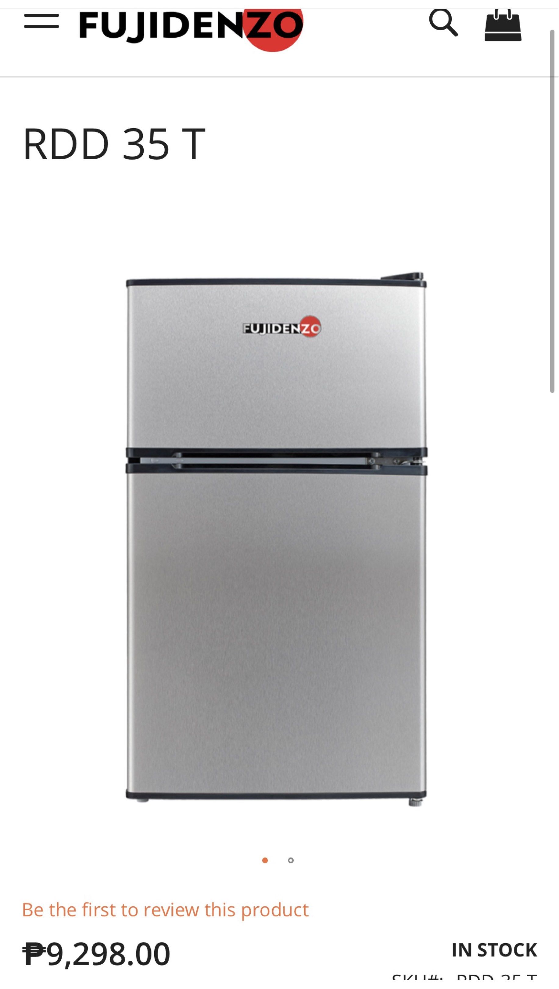 Fujidenzo Personal Refrigerator (Category: Refrigerators and Freezers) located in Quezon City. Submitted by sterling_grace (Listing ID 1418812815, Image 2). Description: Size: 3.5 cu.ft Net Liters: 87 Energy-Efficient Compressor Space Saver Big Freezer Space Two Door Direct Cool Refrigerator Consumes Only 80 Watts Refrigerator Light Wire Shelves Titanium Color Dimension ( h : w : d ) 85 : 47.5 : 50.5 cm Price is Negotiable 🙏 .