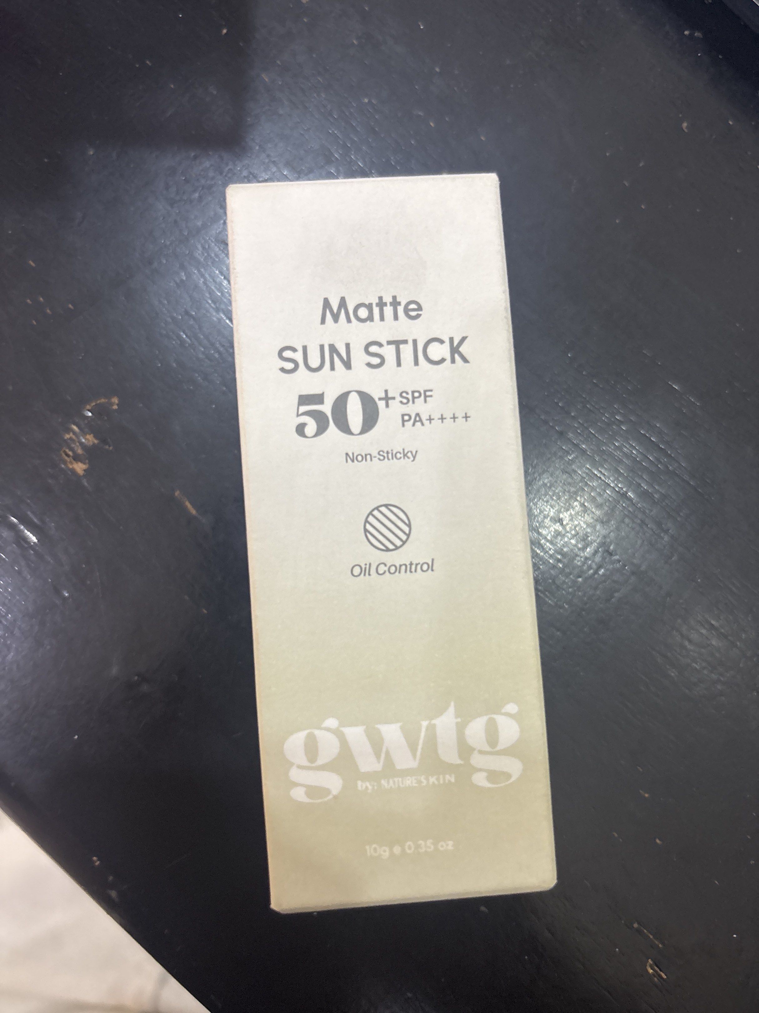 GWTG Matte Sun Stick SPF50+ PA++++ (Category: Face Care) located in Quezon City. Submitted by threadsnthings.co (Listing ID 1418830033, Image 2). Description: [EXPIRED Aug 20, 2025] BRAND NEW UNOPENED SRP: 1,250 Now only: 650 OIL CONTROL INVISIBLE SUN SCREEN SPF 50+ PA++++ A powerful matte, a lightweight UV protection that applies smoothly without white cast and moisturizes without a sticky feeling. The patented powder formulation of this product