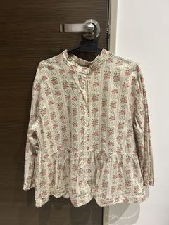 Pink Polka Dot baju kurung, Women's Fashion, Tops, Blouses on Carousell