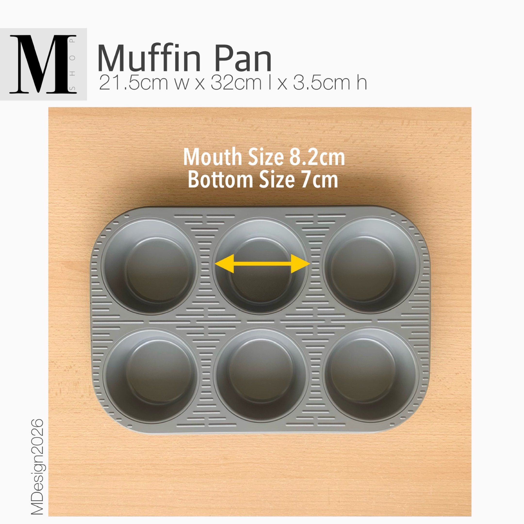 Muffin Pan (Category: Bakeware) located in Manila. Submitted by mshopmla (Listing ID 1418921208, Image 2). Description: Muffin Pan Size: 21.5cm x 32cm x 3.5cm h Product Code: MP-6 Price Php 460.00 each #theMFMshop #Mshopmla #MShop #Muffinpan .