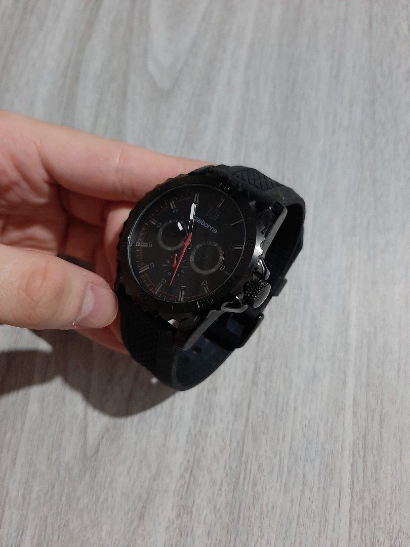 Original Claiborne Classic Men's Watch (Category: Men's Watches) located in Mandaluyong City. Submitted by time_machine28 (Listing ID 1418860975, Image 1). Description: SALE... SALE... SALE SALE... SALE... SALE 1,860 pesos only Claiborne Classic Men's Watch original / legit brand new condition 9.5/10 ratings black tone black silicon strap bought in US watch only no box fits up to 7.5 inches wrist size 43mm mandaluyong location here mop: bdo or gc
