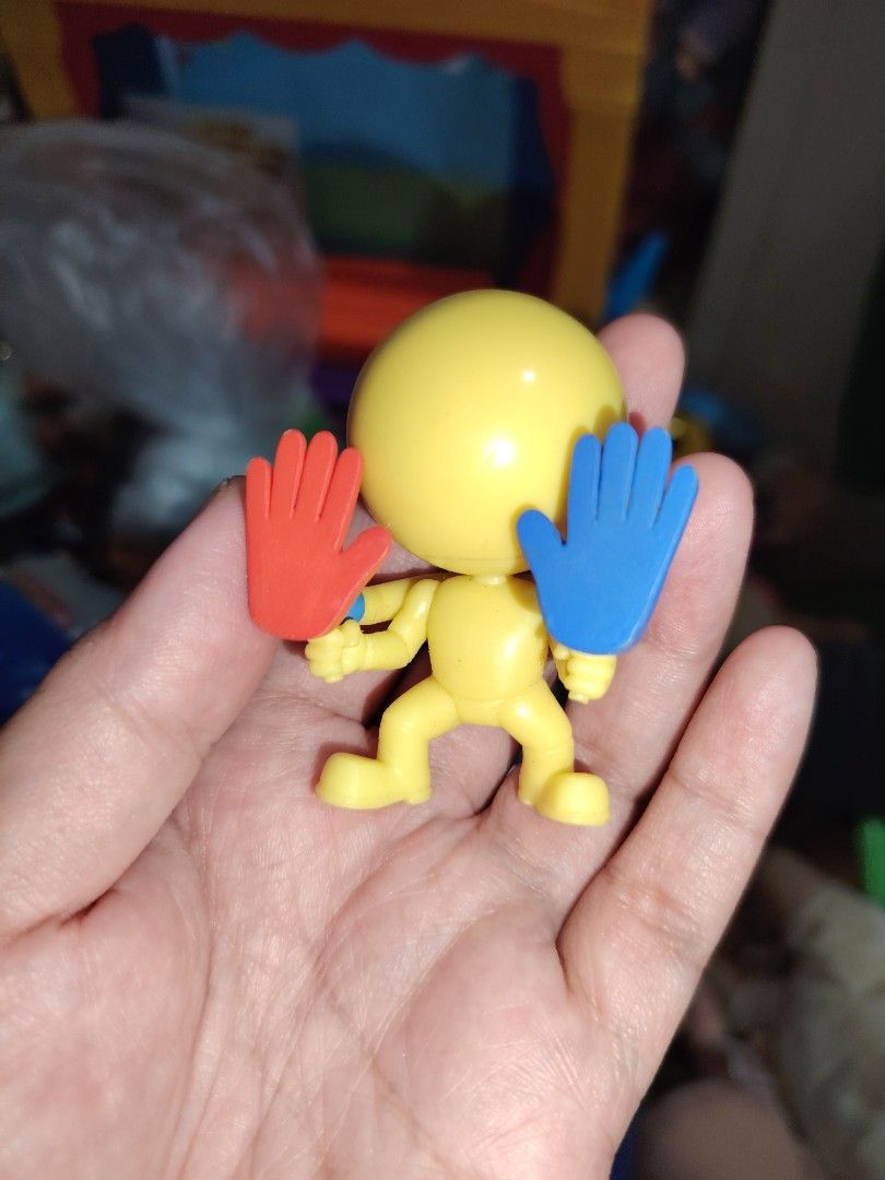 Poppy playtime (Category: Kids Toys) located in Iligan City. Submitted by shehabdor98515 (Listing ID 1418935229, Image 1). Description: - Adorable yellow toy figure. - Features red and blue hands. - Compact size, fits in your palm. - Made of durable plastic. - Great for kids!.