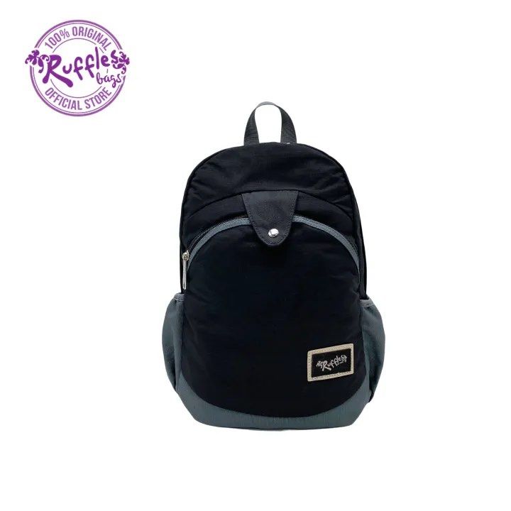 Ruffles Bag Patrice Backpack - Black (Category: Backpacks) located in Manila. Submitted by margascloset_ (Listing ID 1418780978, Image 1). Description: Black Lightly used Rfs: not using anymore Bought it in SM dept for P999 Has ballpen marks on photos #5 & #6 Measurements: - H: 13 in - W: 12.5 in Laptop/Tablet pocket: - H: 8 in - W: 9 in MOP: Gcash, BPI, PNB.