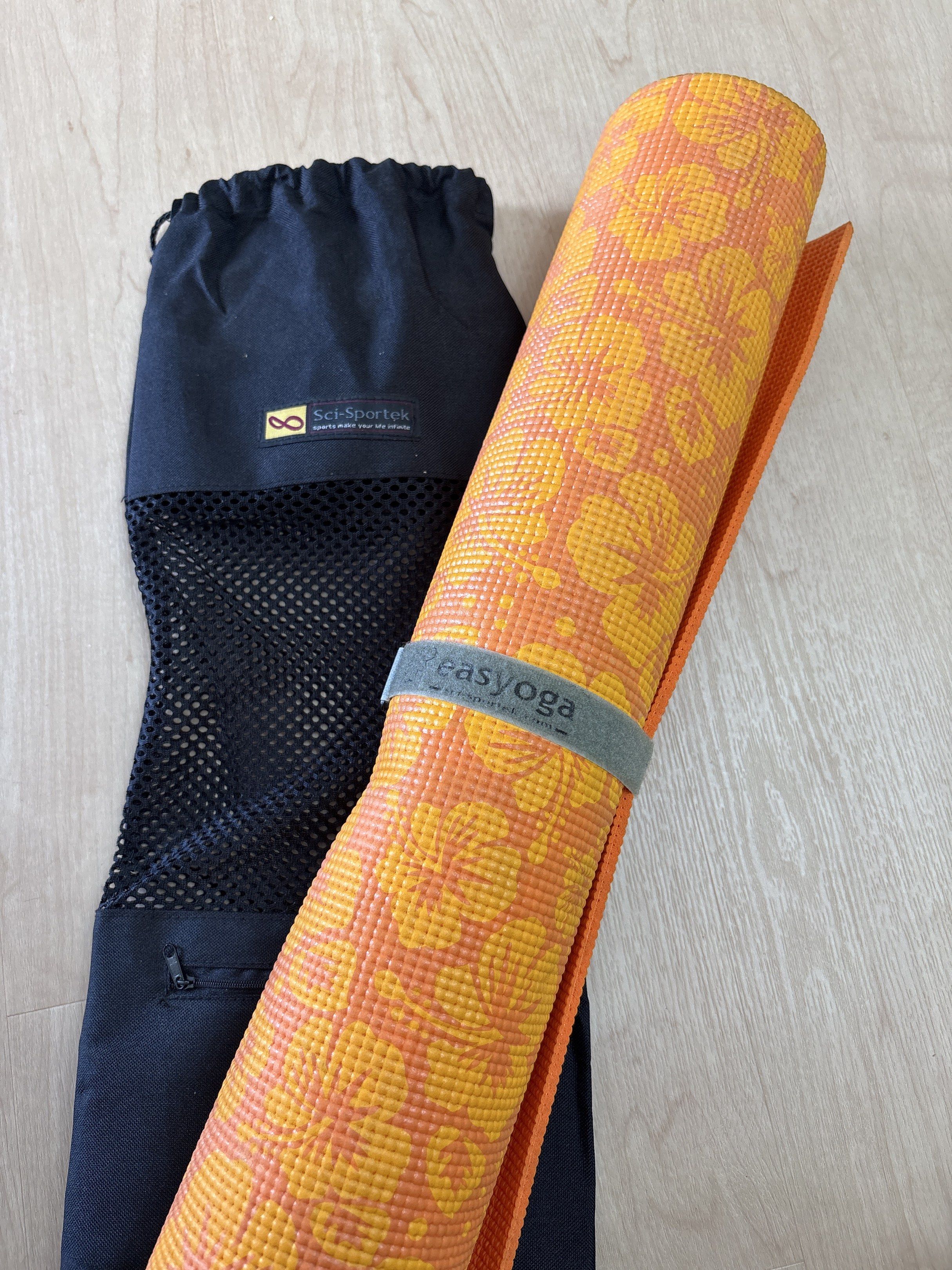Sci-Sportek Easy-Yoga Mat Set with Carry Bag, Sports Equipment, Exercise Fitness, Exercise Mats on Carousell