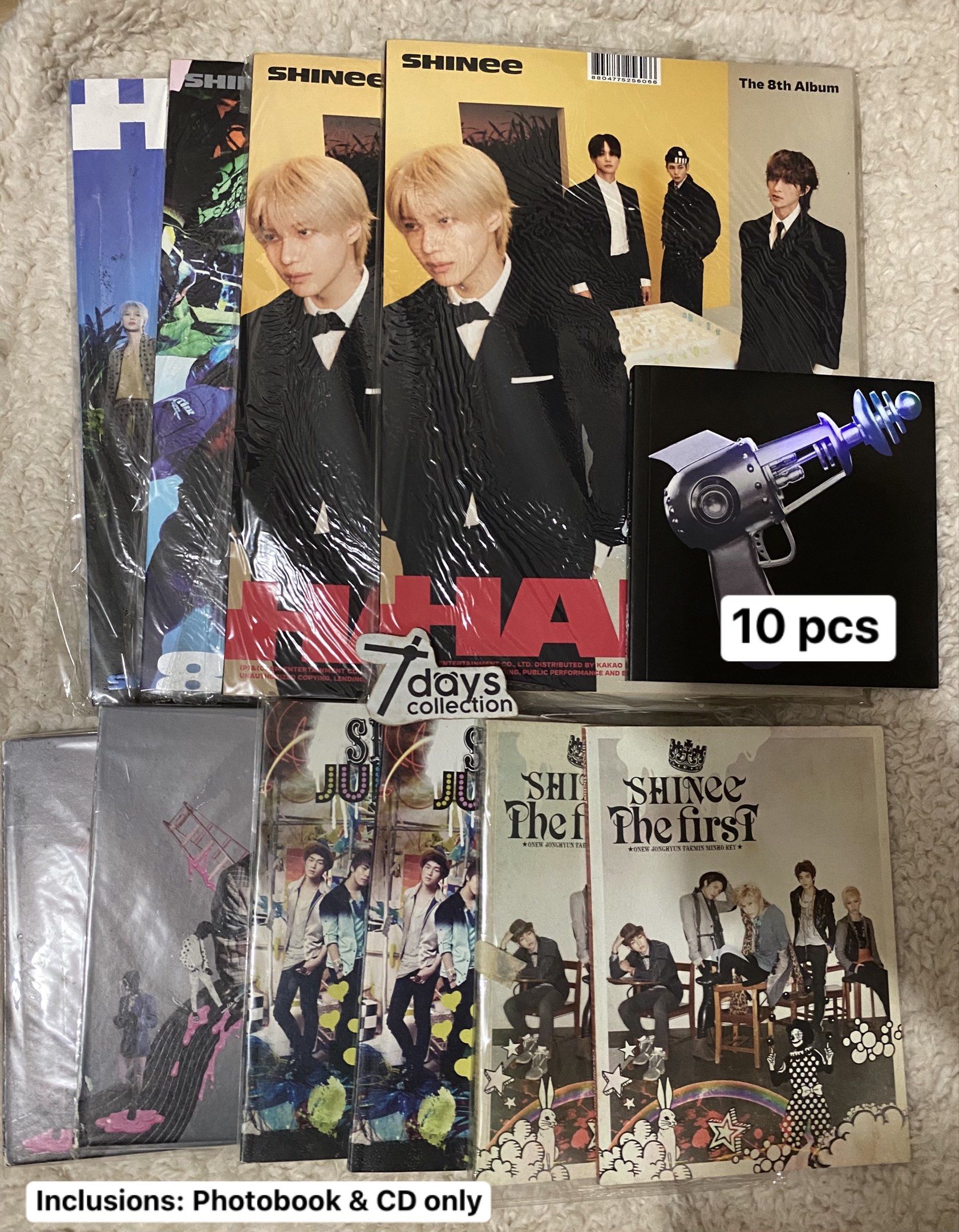 Shinee Album (21 pcs) (Category: CDs & DVDs) located in Caloocan City. Submitted by 7dayscollection (Listing ID 1418842720, Image 1). Description: Albums included: Shinee Key bad love - 10 pcs Shinee the misconception of me - 2 pcs Shinee juliette - 2 pcs Shinee the first - 2 pcs Shinee hard dreamer version - 1 pcs Shinee hard maker version - 1 pcs Shinee hard runner version (no cd) - 1 pcs Shinee hard dreamer version (no cd) - 1 pcs Shinee hard 