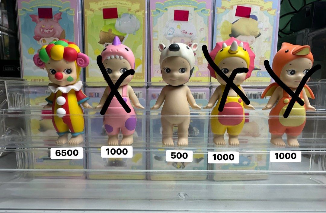 Sonny Angel Figures - Clown Sheep (Category: Designer & Blind Box Toys) located in Dagupan City. Submitted by unboxwithjihan_ (Listing ID 1413588731, Image 1). Description: - Sonny Angel figures available! - Designs include: Clown, Unicorn, Bear, Dinosaur, Duck, Fruit-themed hats, and Animal-themed hats. - Each figure sold individually. - Inquire about specific designs and availability..