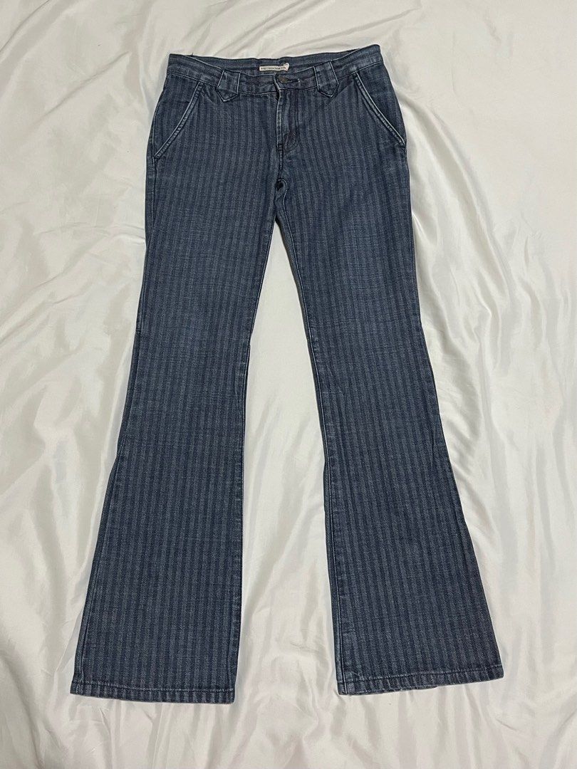 striped bootcut jeans | Retro y2k style | flared pants (Category: Jeans) located in Cabanatuan. Submitted by the_saints.archive (Listing ID 1418795252, Image 3). Description: MUST READ BEFORE BUYING: 📌 COLOR MAY VARY DUE TO LIGHTNING / USED OF FLASH 📌 NO RETURN OR REFUND POLICY 📌 ORDERS CANNOT BE CANCELLED ONCE AN OFFER HAS BEEN MADE OR ACCEPTED 📌 SHIPPING FEE WILL ALWAYS BE SHOULDERED BY BUYER 📌 PAYMENT FIRST POLICY ✅ SENT A DM FOR MORE DET