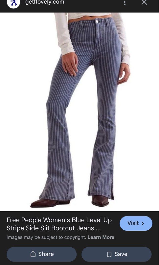 striped bootcut jeans | Retro y2k style | flared pants (Category: Jeans) located in Cabanatuan. Submitted by the_saints.archive (Listing ID 1418795252, Image 2). Description: MUST READ BEFORE BUYING: 📌 COLOR MAY VARY DUE TO LIGHTNING / USED OF FLASH 📌 NO RETURN OR REFUND POLICY 📌 ORDERS CANNOT BE CANCELLED ONCE AN OFFER HAS BEEN MADE OR ACCEPTED 📌 SHIPPING FEE WILL ALWAYS BE SHOULDERED BY BUYER 📌 PAYMENT FIRST POLICY ✅ SENT A DM FOR MORE DET