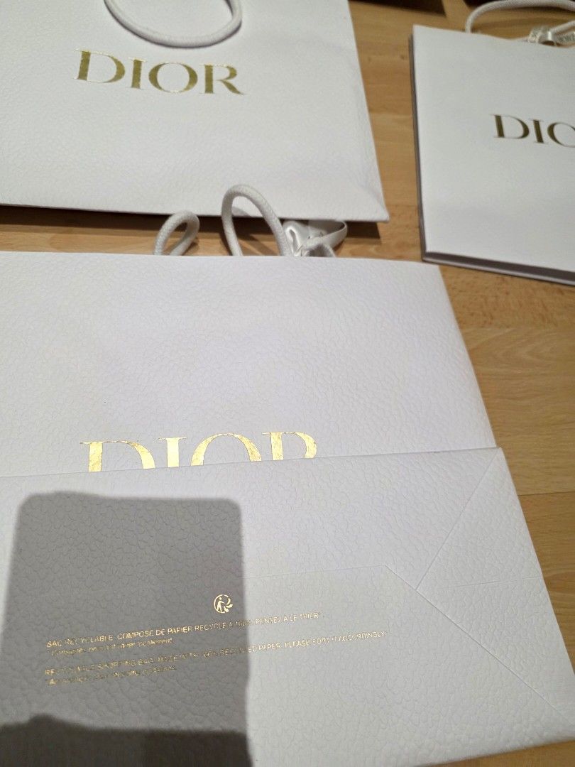 TAKE ALL - Dior Paper Bags Assorted Sizes (Category: Luxury Bags & Wallets) located in Paranaque City. Submitted by jayo88 (Listing ID 1418780568, Image 2). Description: for sale take all Dior Paper bags. buyer responsible for courier no individual offers.