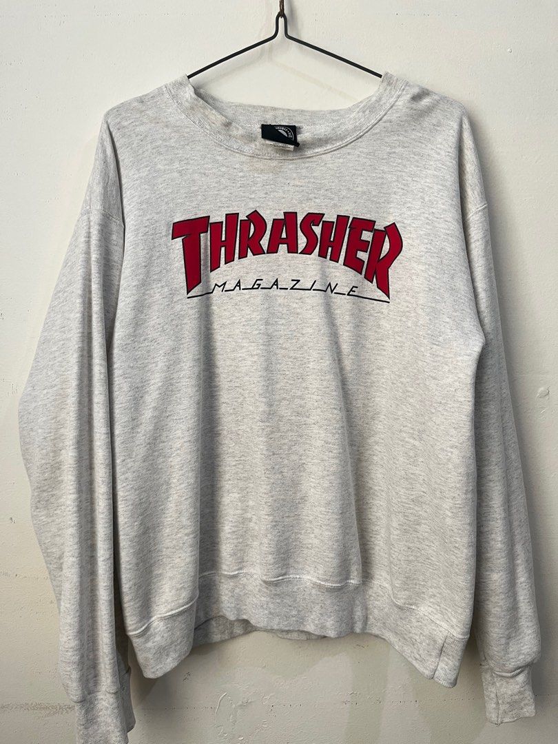 Thrasher Magazine Sweatshirt (Category: Activewear) located in Cagayan de Oro. Submitted by vigo999 (Listing ID 1418831304, Image 1). Description: Thrasher Magazine Sweatshirt Size M Condition: 9/10 Color rate: 9/10 no issue Dimes: 21x26.