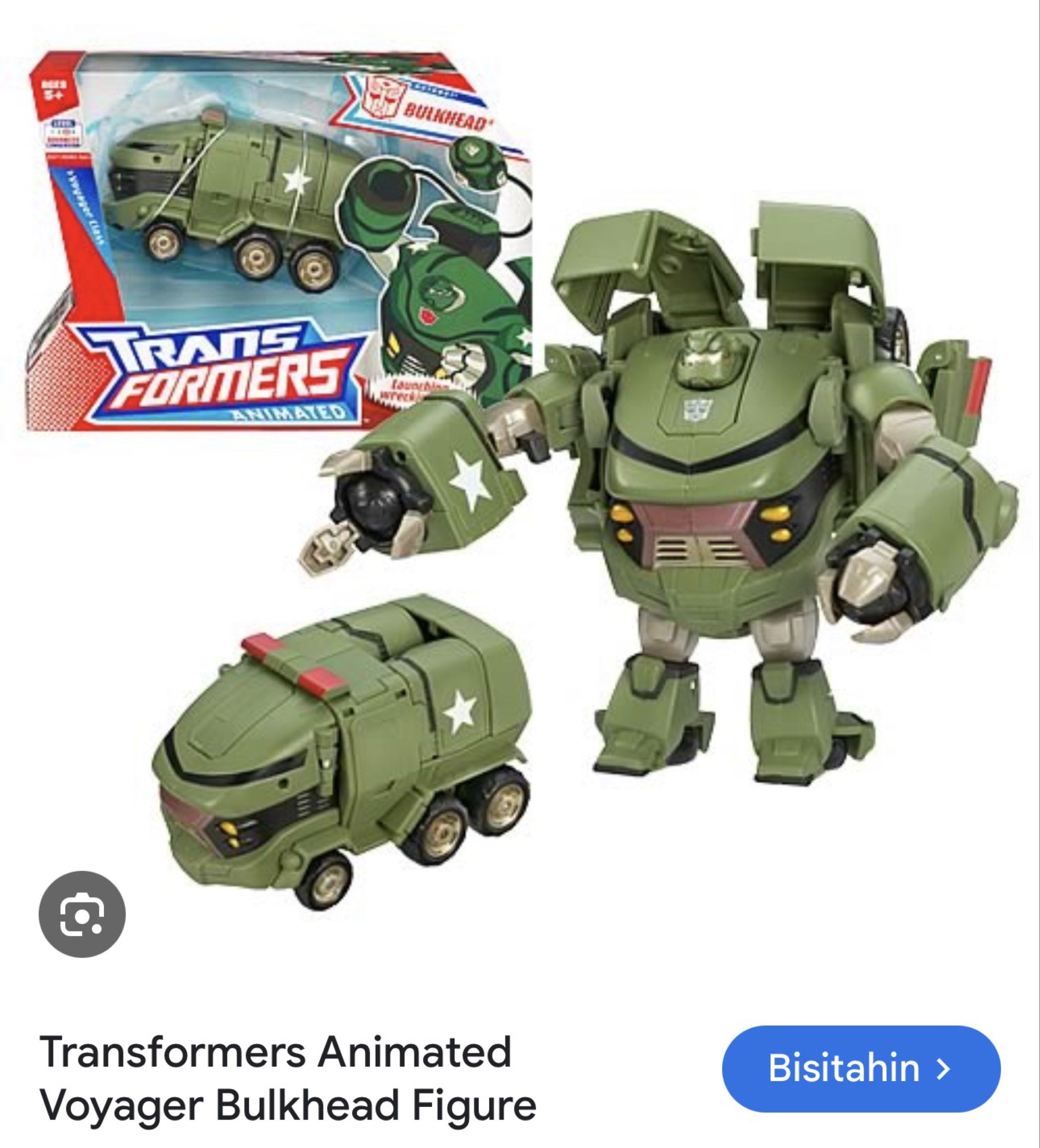 Transformers Animated Bulkhead (Category: Action & Battle Toys) located in Manila. Submitted by irvinekinn34805 (Listing ID 1418858410, Image 3). Description: Transformers Animated Bulkhead Voyager Class Actual picture Nakadisplay lang sa glass kabinet Meet ups? Depende pero pasig area ako or Lalamove LBC kayo mag babayad delivery fee Last price napo rare na po yan.