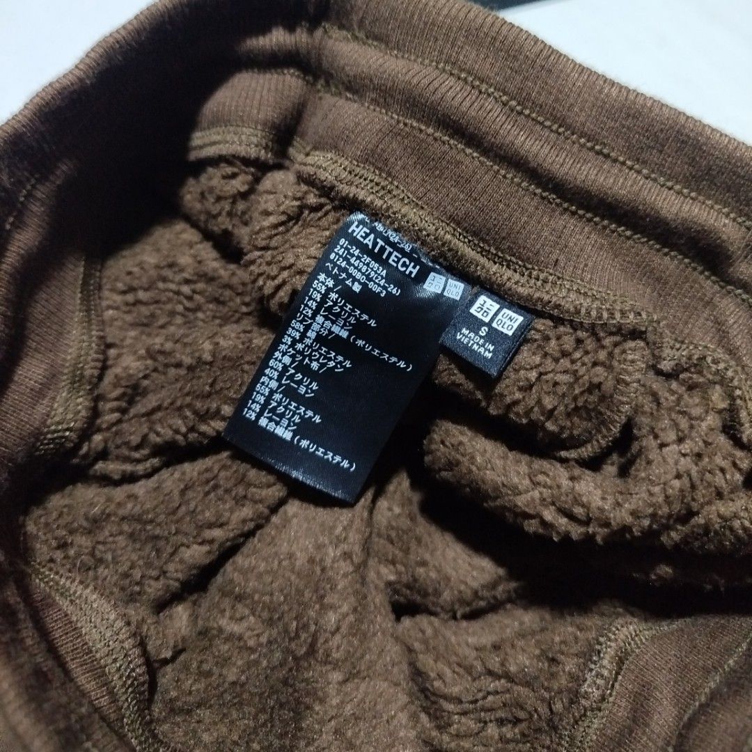 Uniqlo HEATTECH Pile-Lined Sweatpants - Brown (Category: Other Bottoms) located in Dasmarinas. Submitted by jrsullano (Listing ID 1418865976, Image 3). Description: - Uniqlo HEATTECH sweatpants - Color: 36 Brown - Features: - Drawstring waist - Cuffed ankles - Pile-lined interior for warmth - Made in Vietnam - Perfect for cold weather.