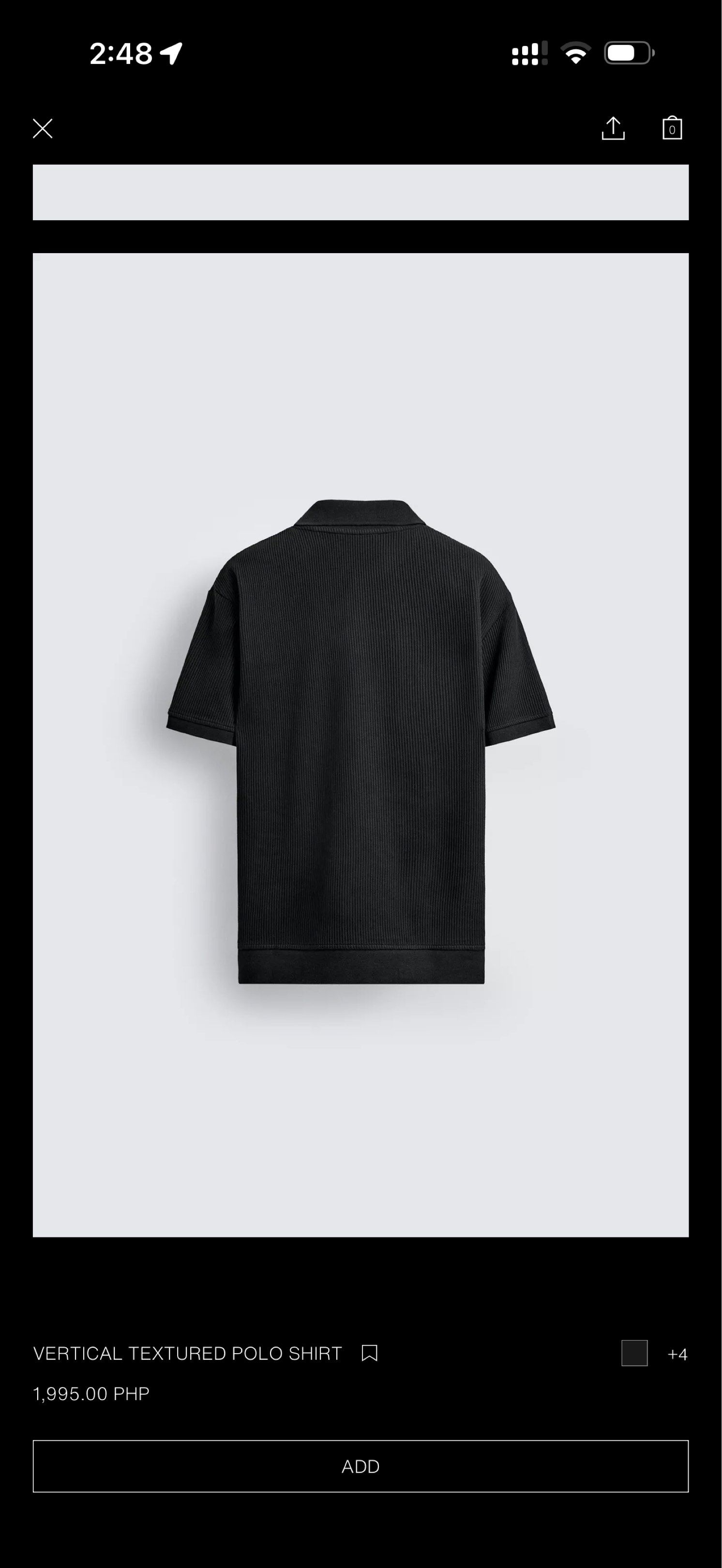 Zara Polo Shirt (Category: Tshirts & Polo Shirts ) located in Quezon City. Submitted by constantine9622 (Listing ID 1418842570, Image 2). Description: Size: S Loc: Commonwealth, QC Mode of Payment: Gcash, Maya, Bank Transfer Delivery: Lalamove, Grab Product Code: 0526/460/800/S.