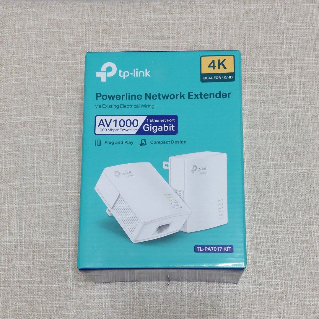 瑞泰爾TP-Link TL-PA7017 KIT AV1000 Gigabit 電力線橋接器套組, 電腦及科技產品, 電腦周邊產品,  Wifi及上網相關產品在旋轉拍賣