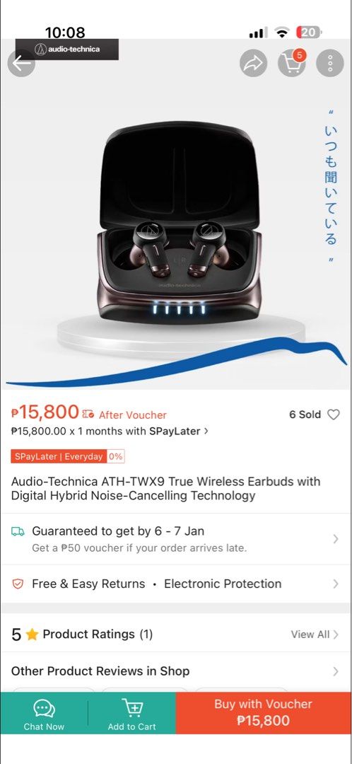 Audio Technica ATH TWX9 (Category: Earphones) located in Makati City. Submitted by kobewobee (Listing ID 1404439594, Image 3). Description: Sells for 15k retail.