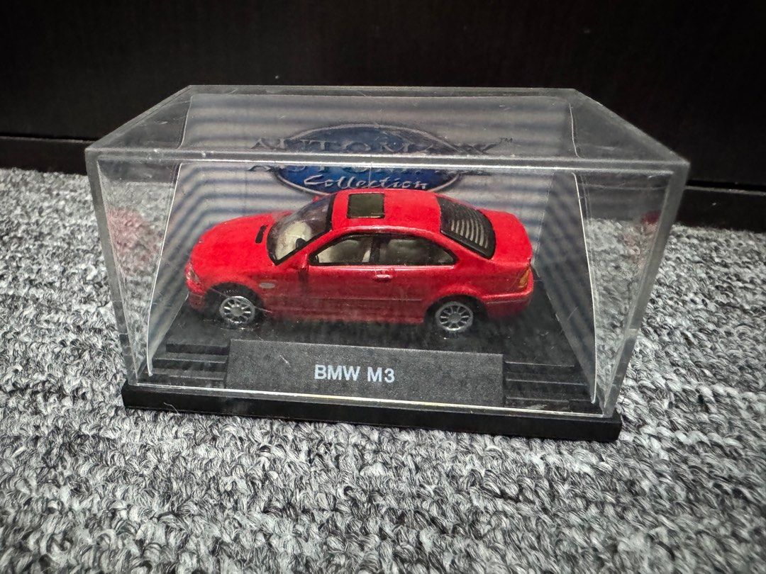 Auto Stax Collection BMW M3 Diecast Car (Category: Vehicle & Diecast Models) located in President Roxas. Submitted by isserminator (Listing ID 1413559372, Image 1). Description: - Red BMW M3 diecast model - From the Auto Stax Collection - Comes with a clear display case and black base - Features a sunroof and detailed interior - Silver wheels - Brand new in original packaging.