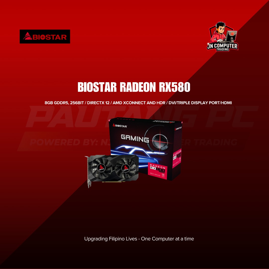 Biostar Radeon RX580 8GB GDDR5, Computers & Tech, Parts & Accessories ...