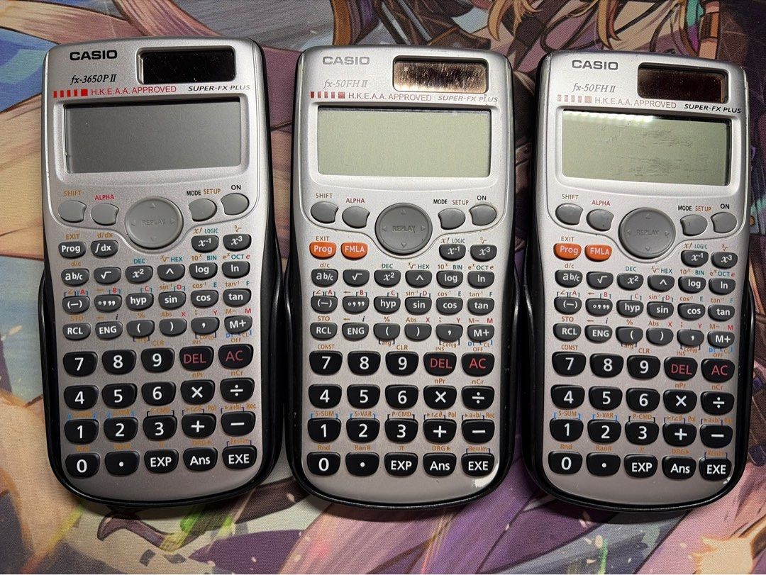 Casio fx-50FH II/Casio fx-3650P II, 興趣及遊戲, 手作＆自家設計, 文具- Carousell