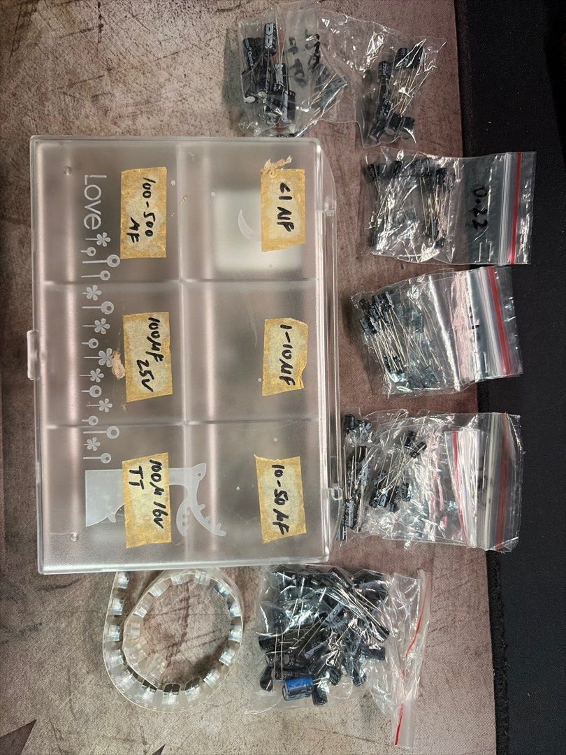 Ceramic / normal caps (Category: Other Accessories) located in Singapore. Submitted by jack0726 (Listing ID 1413619675, Image 2). Description: Ceramic capacitors covered almost full range. Price $10 Normal capacitors covered almost full range. Price $10.