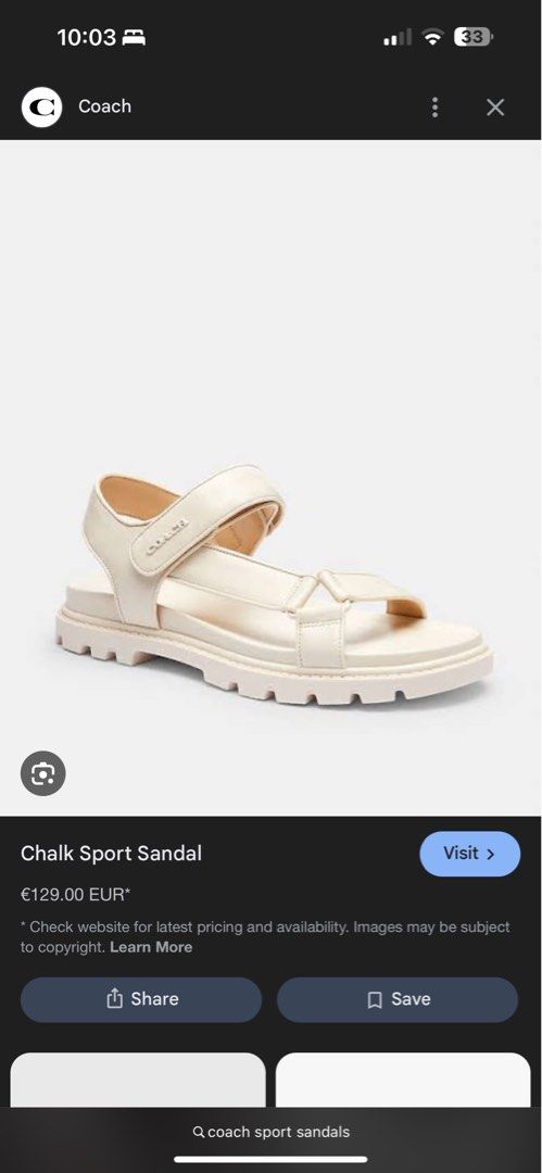 Coach sports sandals (Category: Sandals) located in Lipa City. Submitted by mochii13 (Listing ID 1413613107, Image 1). Description: Size 8.5 BRAND NEW.