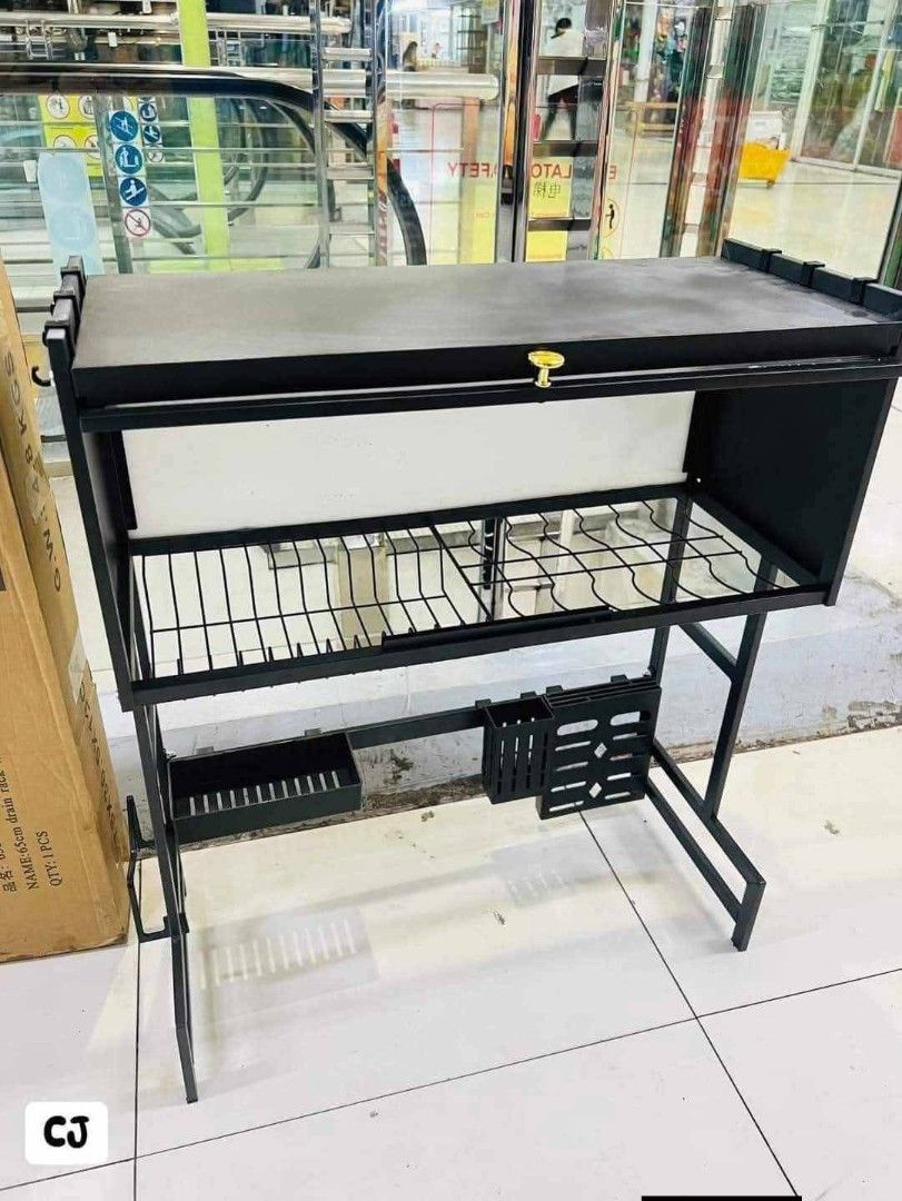 Dish rack Cabinet (Category: Other Kitchenware & Tableware) located in Manila. Submitted by yzlshop (Listing ID 1413481705, Image 1). Description: 1400--65 cm 1600--85 cm 1850--105cm Black and white.