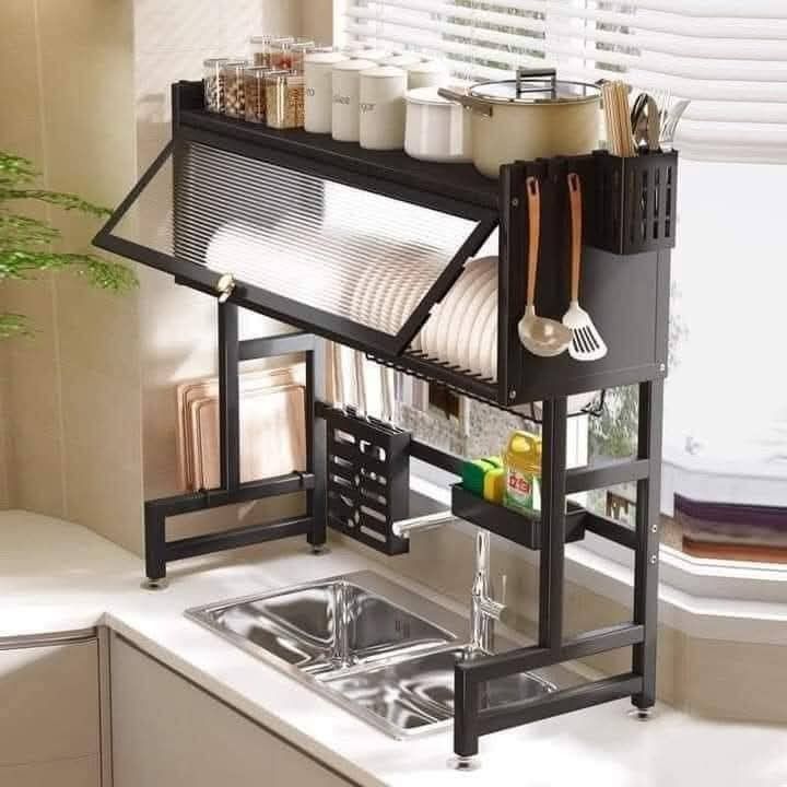 Dish rack Cabinet (Category: Other Kitchenware & Tableware) located in Manila. Submitted by lyfrancois14 (Listing ID 1413483284, Image 1). Description: 1400--65 cm 1600--85 cm 1850--105cm Black and white.