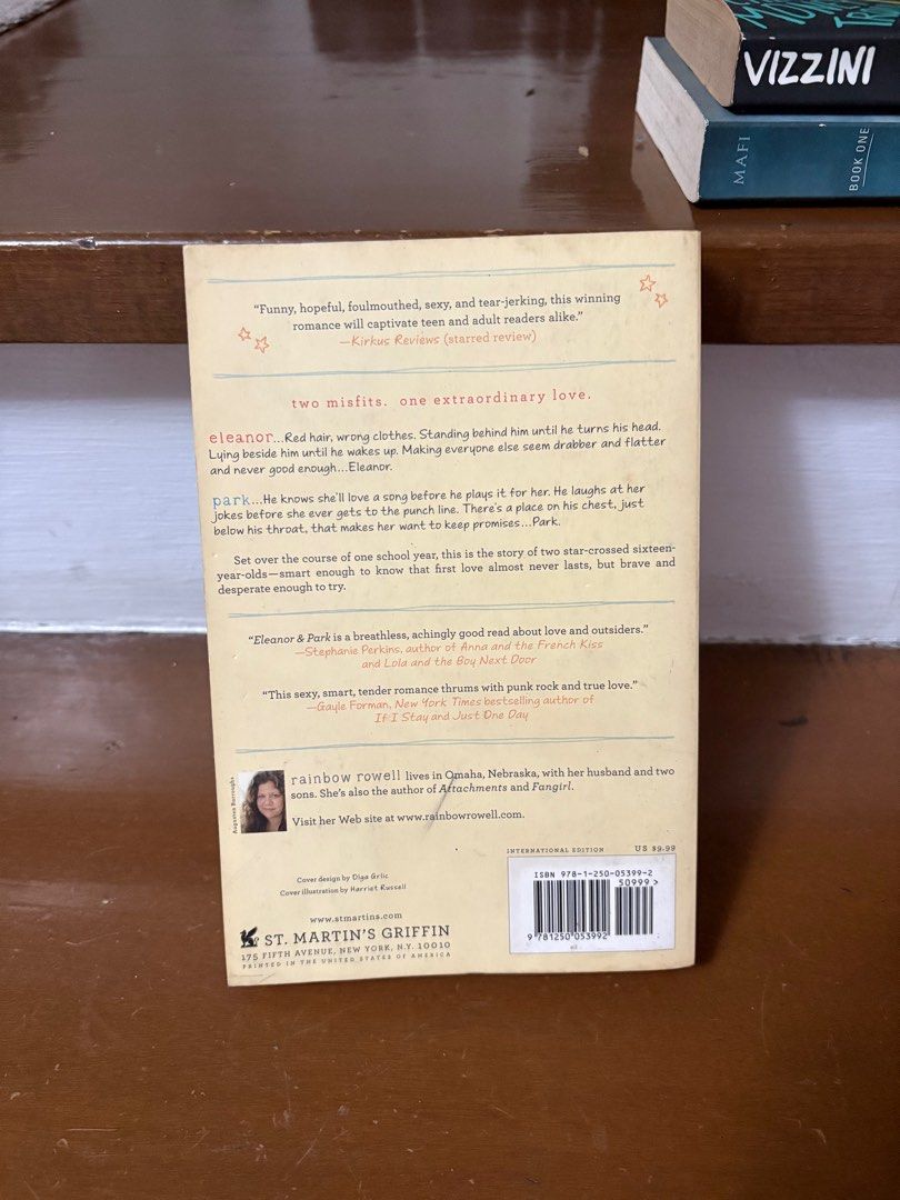 Eleanore and Park by Rainbow Rowell (Category: Storybooks) located in Quezon City. Submitted by kohisstuff143 (Listing ID 1413577020, Image 2). Description: rfs: needs funds for school Customer shoulders delivery fees. .