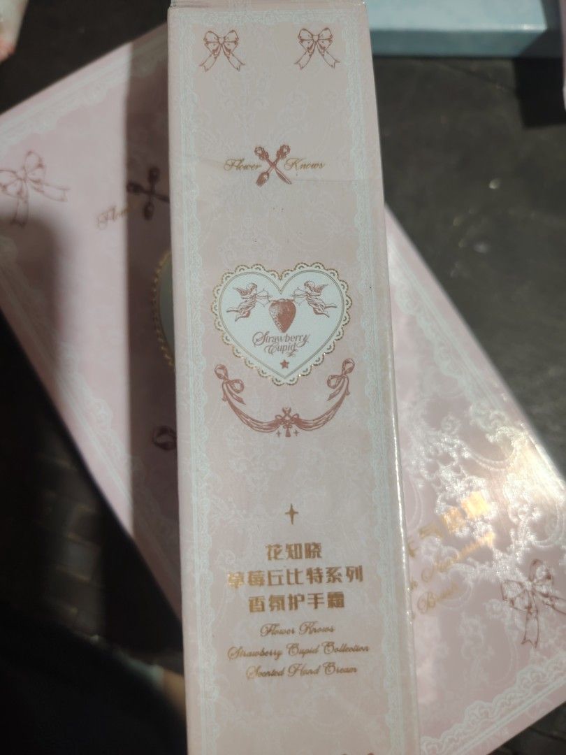 Flower Knows Strawberry Cupid Hand Cream (Category: Makeup) located in Caloocan City. Submitted by catherine.declutters (Listing ID 1413580865, Image 3). Description: - AUTHENTIC flower Knows Strawberry Cupid Hand Cream - Specifically a hand cream - Currently around 97% full - Like new, includes a box with the plastic seal - Negotiable for sure buyer - Smells like strawberry .