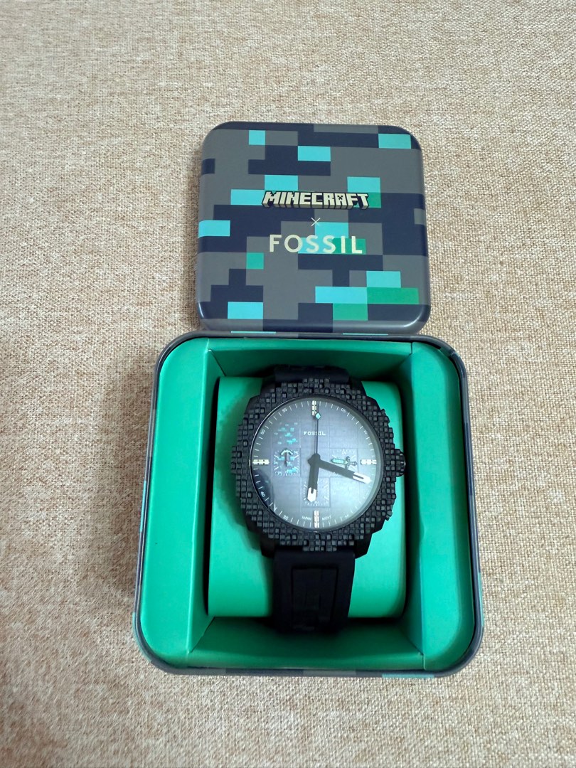 Fossil Minecraft Limited Edition Watch, Men's Fashion, Watches ...
