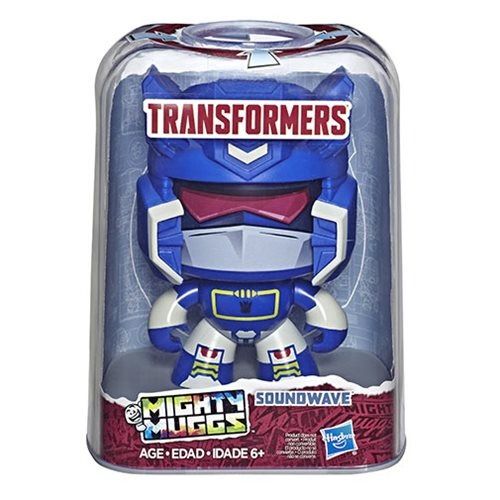 Hasbro Mighty Muggs Transformers Soundwave (Category: Designer & Blind Box Toys) located in Angeles City. Submitted by Badge007 (Listing ID 1413442501, Image 1). Description: Hasbro Mighty Muggs Transformers -3 different facial expressions -Press down on head to change face -3.75-inch collectible figure with display case package -More photos available upon request -P300 each, P575 for 2 (Ratchet, Soundwave).