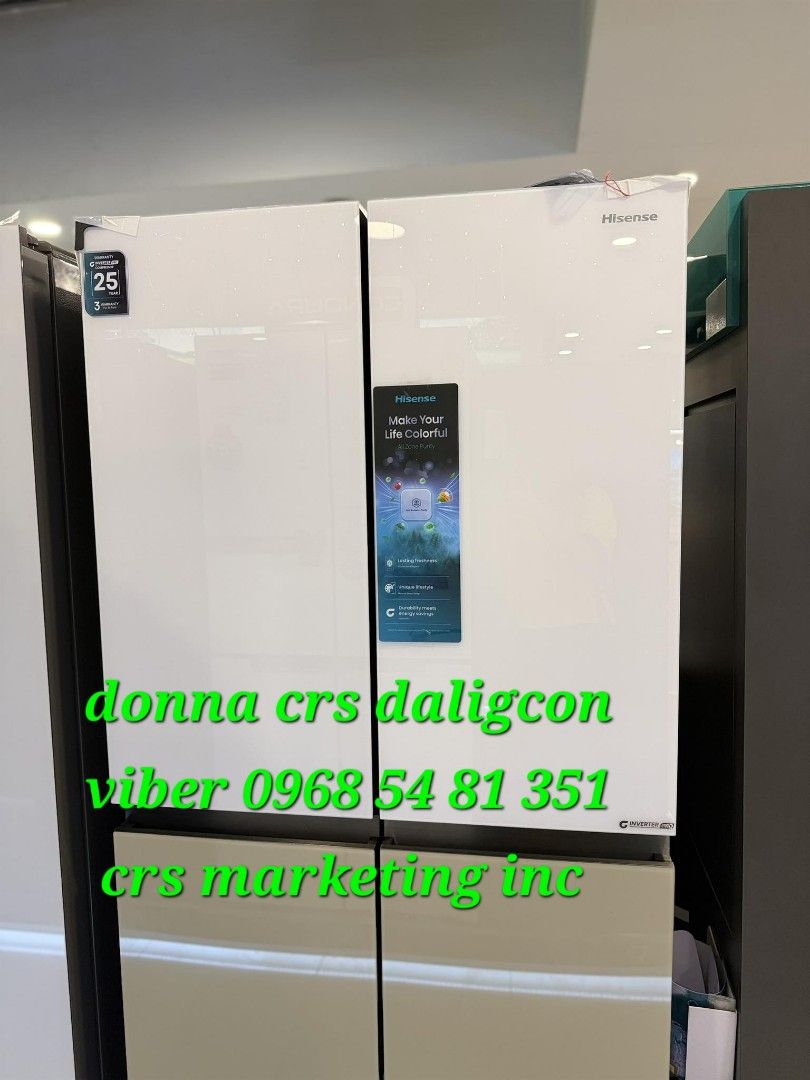 Hisense side by side refrigerator (Category: Refrigerators and Freezers) located in Manila. Submitted by donnasagao03665 (Listing ID 1413499984, Image 3). Description: 🟥 HISENSE SIDE BY SIDE REFRIGERATOR NO FROST INVERTER / HISENSE MULTIDOOR REFRIGERATOR 🟥 RC65WS 18.3 cuft - 30,900 RS688N2PW-PU 18.3 cuft - 44,300 RQ768N2PW-KU 21.5 cuft - 61,700 PRICE MAY CHANGE WITHOUT PRIOR NOTICE BRANDNEW AND SEALED 1 YR WARRANTY ON PARTS AND SERVICE 10 YRS W