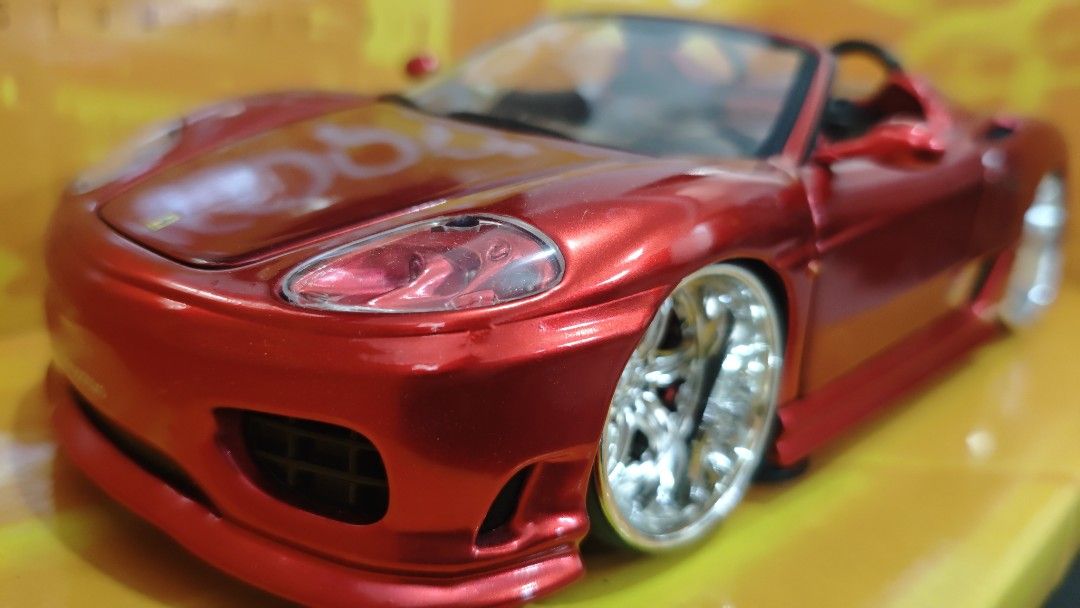 Hot Wheels Dropstars Ferrari 360 Spider (Category: Vehicle & Diecast Models) located in Pasig City. Submitted by mxn_jp (Listing ID 1413451038, Image 2). Description: 🚗2004 Hotwheels Dropsrars Ferrari 360 Spider Color: Candy Red 🚗 Scale: 1:24 Die Cast Gimmick: Opening Doors, Rear engine, Hood 👍This unit is already hard to find, so grab the opportunity while still available Back in box condition, never been played, just taken out for pictures M