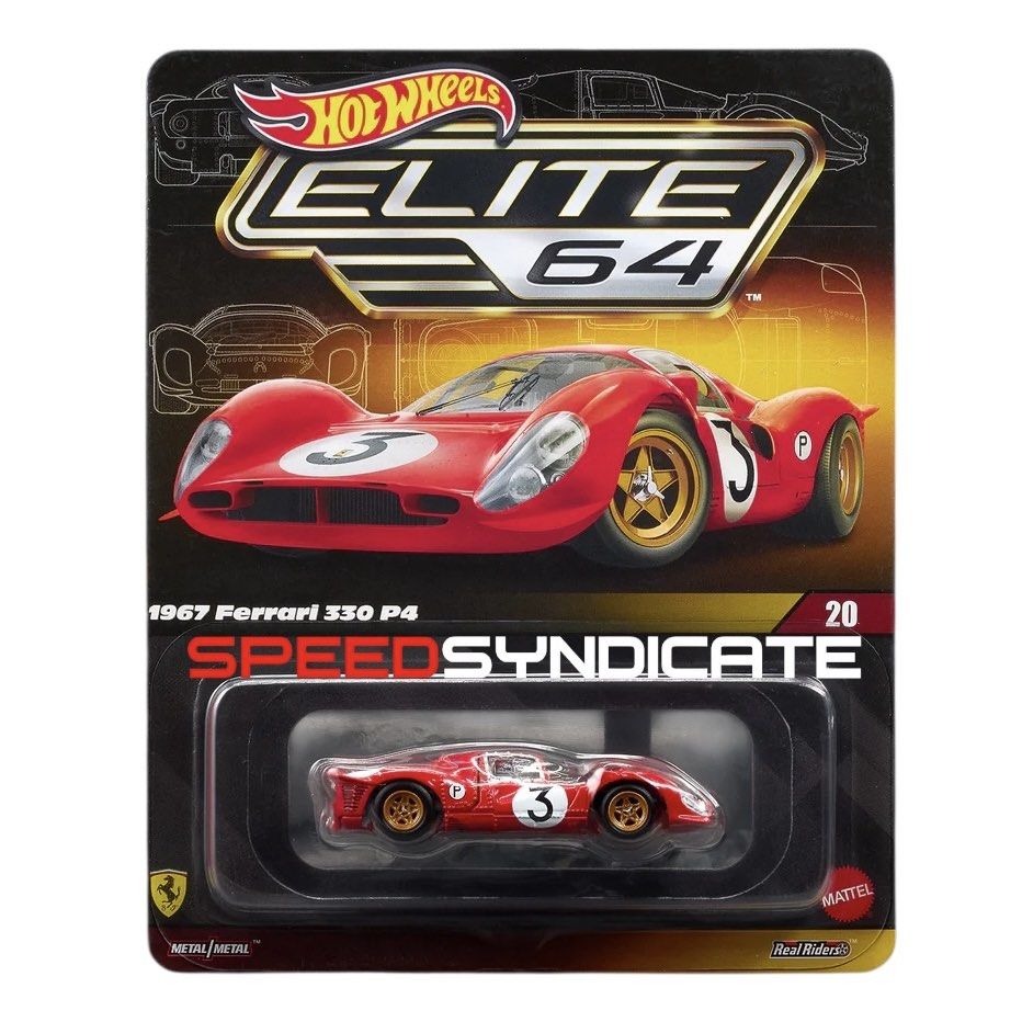 ミニカー HOT WHEELS ELITE 64 FERRARI P4 Hot Wheels Elite 64 1967 Ferrari 330 P4, Hobbies & Toys, Toys