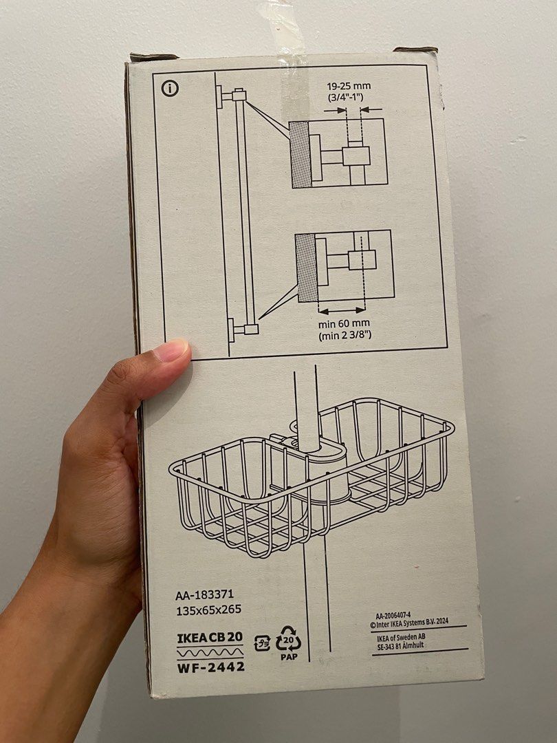 IKEA Voxnan Bathroom Shower Shelf (Category: Bathroom & Kitchen Fixtures) located in Cavite. Submitted by theseventhph (Listing ID 1413544554, Image 3). Description: IKEA Voxnan shower shelf. Brand new, stainless steel. Opened for fitting but never used. No flaws. Delivery via Flash Express. Urgent delivery via Lalamove/Grab possible..