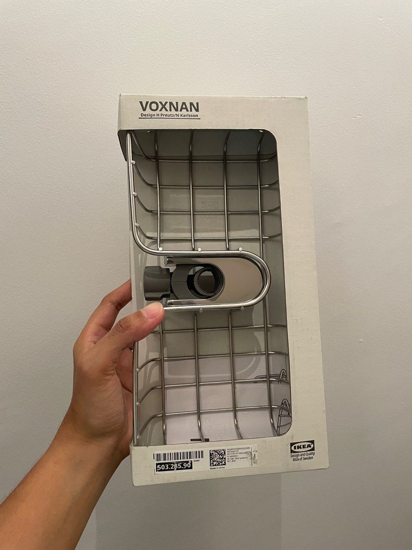 IKEA Voxnan Bathroom Shower Shelf (Category: Bathroom & Kitchen Fixtures) located in Cavite. Submitted by theseventhph (Listing ID 1413544554, Image 1). Description: IKEA Voxnan shower shelf. Brand new, stainless steel. Opened for fitting but never used. No flaws. Delivery via Flash Express. Urgent delivery via Lalamove/Grab possible..