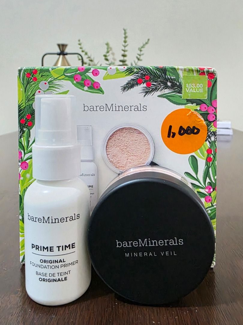 bareMinerals Prep & Finish Duo (Category: Makeup) located in Taguig. Submitted by iamloulouvi (Listing ID 1413437201, Image 1). Description: - bareMinerals Prep & Finish Duo - Includes Prime Time Original Foundation Primer and Mineral Veil Setting Powder - Value: $53 - Price is slightly negotiable Please note I work full time from M-F so may not be able to respond to your queries on time but I try my very best to. All products I am selling are au