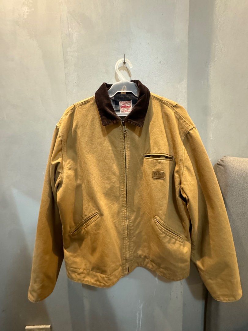 Maden Detroit Jacket (Category: Coats, Jackets and Outerwear) located in Quezon City. Submitted by rhaus (Listing ID 1413588143, Image 1). Description: - L: 25 W: 21 (both in cm) - Corduroy collar - bought from online store.