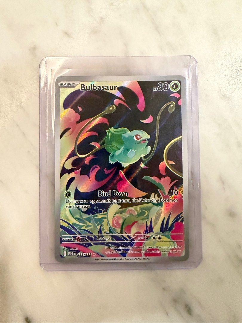 Mega Evolution Bulbasaur IR (Category: Raw Cards) located in Singapore. Submitted by _99__ (Listing ID 1413630790, Image 1). Description: English Pokemon Mega Evolution ME IR Meet up at Novena or Paya Lebar MRT pokemon, pkmn, tcg, pokémon.