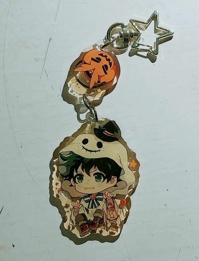 My Hero Academia Merch 2020 (Category: Character Goods) located in Makati City. Submitted by coldsundaez (Listing ID 1413542469, Image 2). Description: > Art print & keychain set! > From anime convention since 2020 > Print is still kept sealed in plastic > Halloween Deku resin keychain (it's a bit yellow now but still in good condition to use ><) > Received thru delivery (Lalamove, Grab). Shipping fee will be shouldered by buyer. > No returns/ref