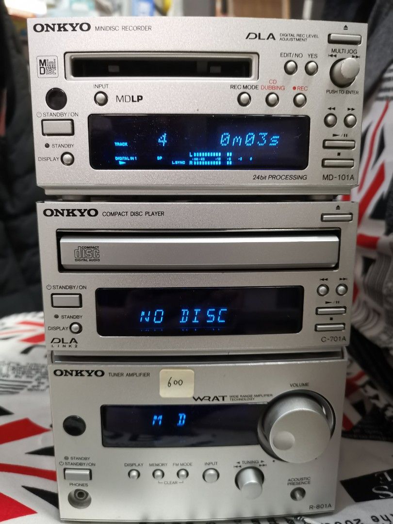 ま*い様 ONKYO R-801A/C-701A/MD-101A/CDR-201 Onkyo MD-101A/C-701A/R-801A 音響組合, 音響器材, 音樂播放裝置MP3及