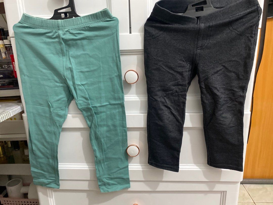 OshKosh B'gosh Leggings 3T & 18M (Category: Babies & Kids Fashion) located in Pasig City. Submitted by BonoBonoYeah (Listing ID 1413596196, Image 1). Description: - Two pairs of leggings available. - Mint green OshKosh B'gosh leggings, size 3T, 100% cotton. - Dark grey leggings, size 18M. - Perfect for everyday wear or layering. - Comfortable and stylish!.