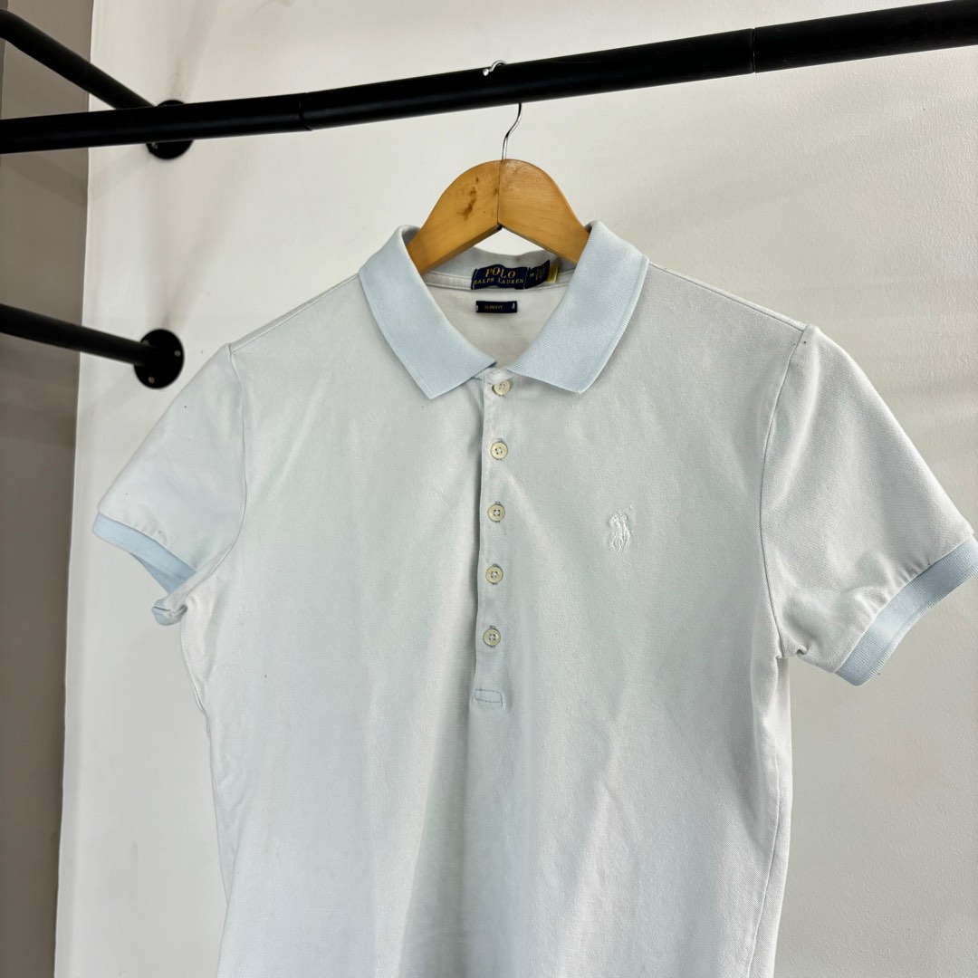 Polo ralph lauren powder blue polo shirt for women, Women's Fashion ...