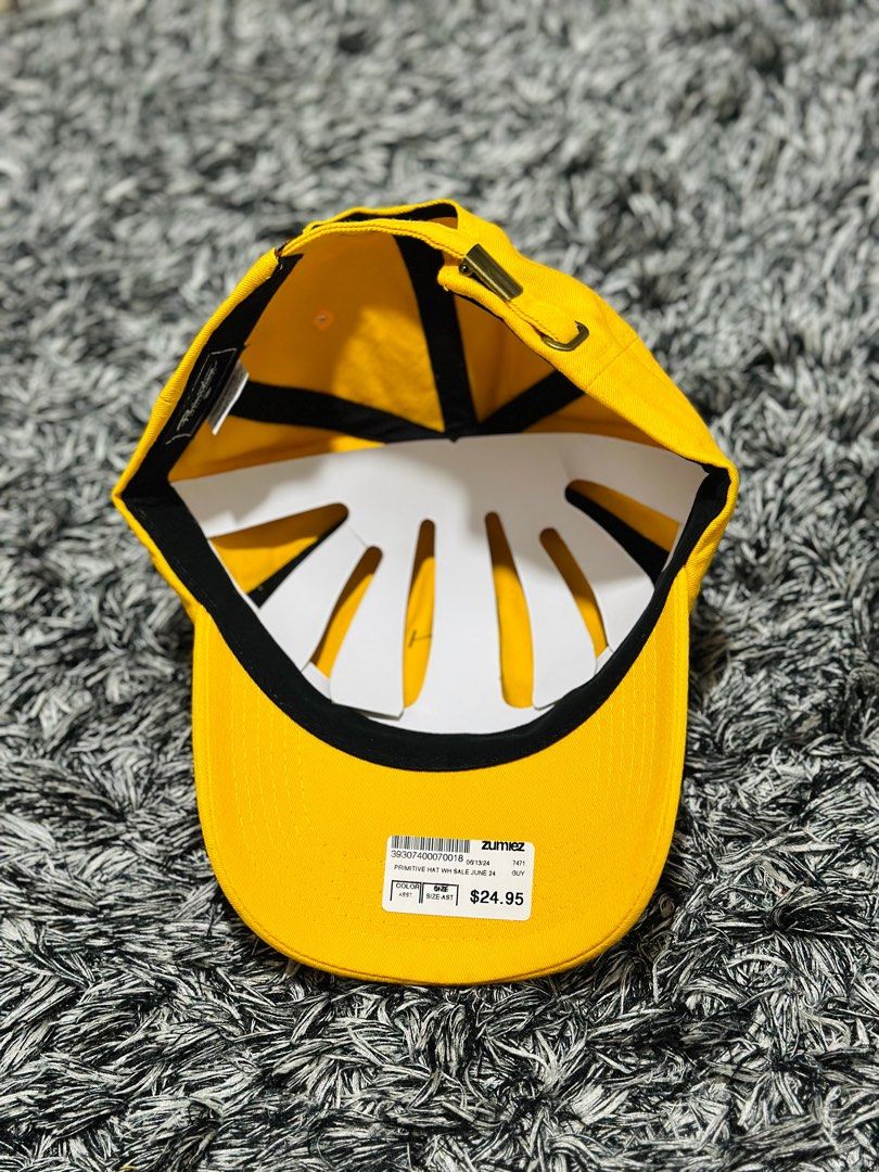 Primitive Apparel Ginza Dad Hat (Category: Caps & Hats) located in Mandaluyong City. Submitted by edrey13 (Listing ID 1413573918, Image 2). Description: For Sale Primitive Apparel Ginza Dad Hat Brand New Bought from ZUMIES OSFA Color: Yellow Adjustable strapback closure Price: ₱600 Shipping: C/O Buyer MOP: Pay Maya/Bank Transfer (BDO/Unionbank).