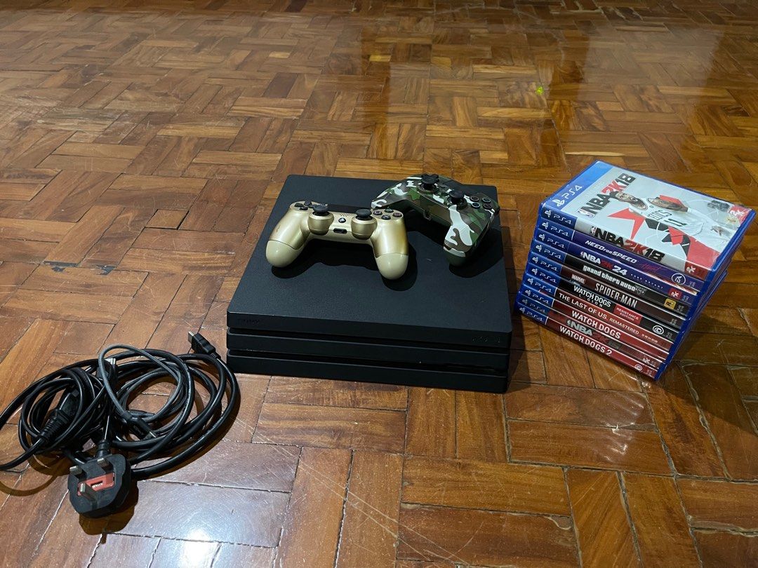 PS4 Pro 1TB Bundle (Category: PlayStation) located in Cebu City. Submitted by elisabel (Listing ID 1413593693, Image 1). Description: PS4 Pro Included: - 1 console - 10 games - 3 cables - 2 controllers (Still Negotiable).