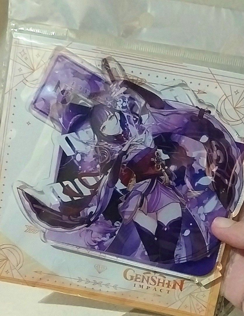 Raiden Shogun Acrylic Stand [Genshin Impact] (Category: Character Goods) located in Makati City. Submitted by coldsundaez (Listing ID 1413503160, Image 3). Description: > Genshin Impact Character Acrylic Stand > Featuring Raiden Shogun > Convention merchandise > Has not been used yet and still in good condition. Packaged as well! ^^ > Received thru delivery (Lalamove, Grab). Shipping fee will be shouldered by buyer. > No returns/refunds please!.