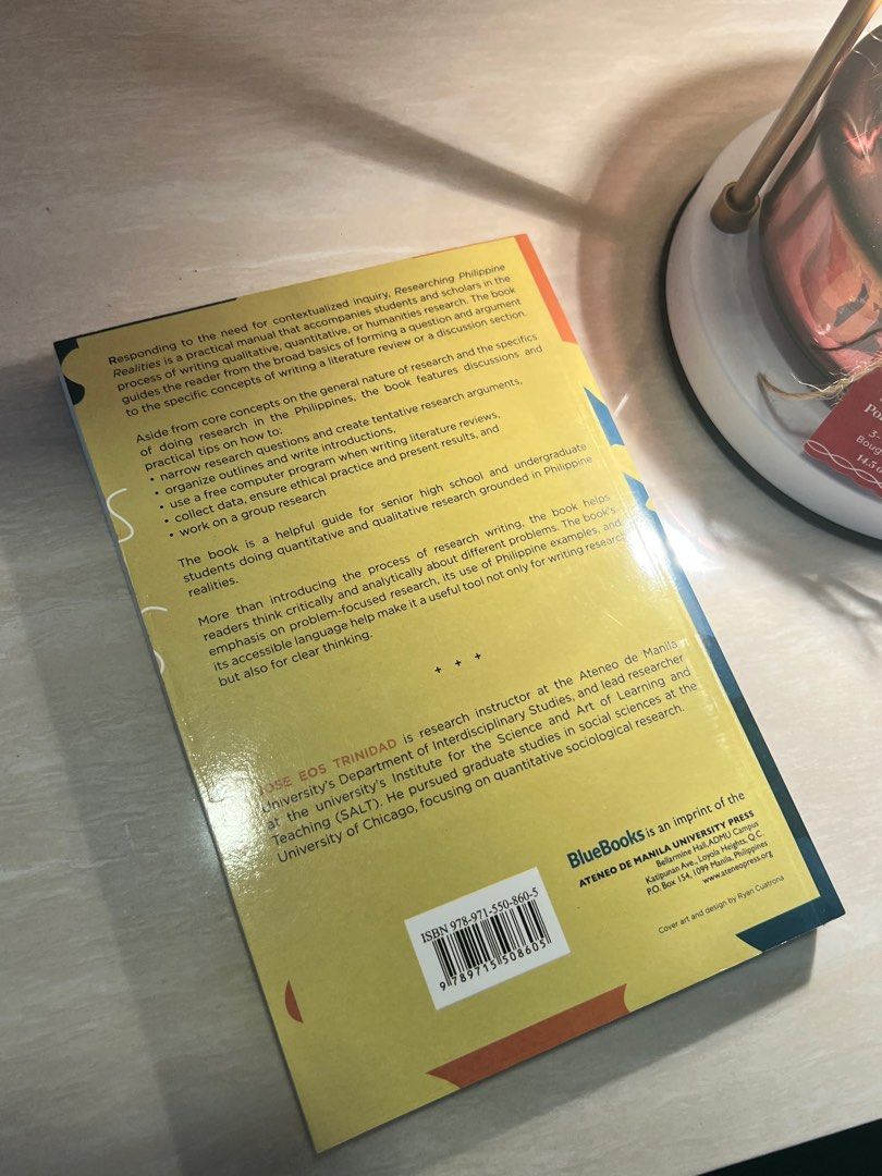 Researching Philippine Realities Book SHS (Category: Textbooks) located in Quezon City. Submitted by niniminiminymoe (Listing ID 1413572580, Image 2). Description: Bought this for school, but wasn’t really used po at all. Very good condition..